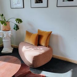 Tan Triangle Ottoman