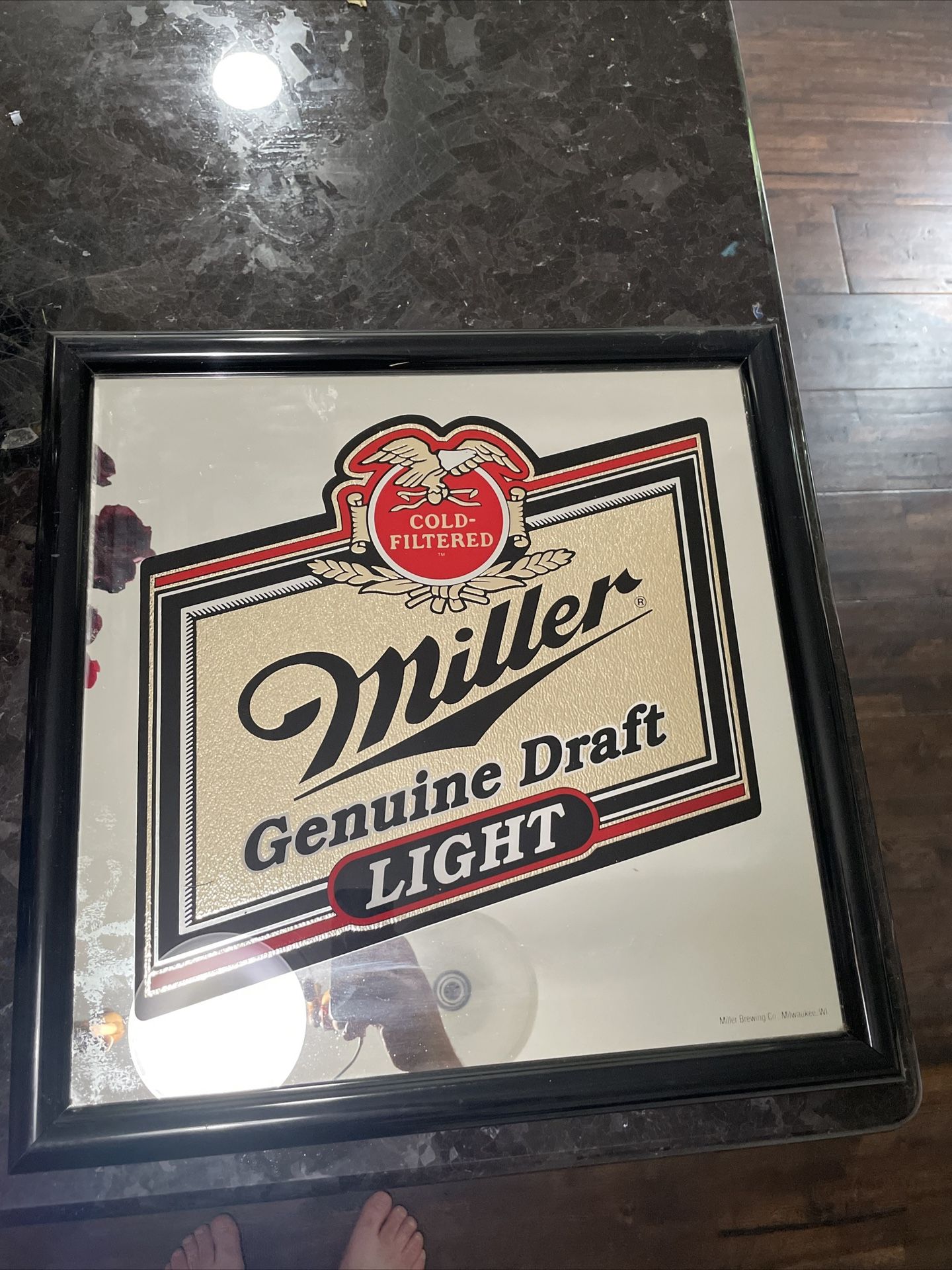 1991 Miller Wall Sign mirror