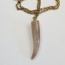 Carved Tooth Style Pendant 