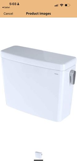 TOTO Drake Dual Flush 1.28 and 0.8 GPF Toilet Tank with Right-Hand Trip Lever, Cotton White - ST746EMR#01