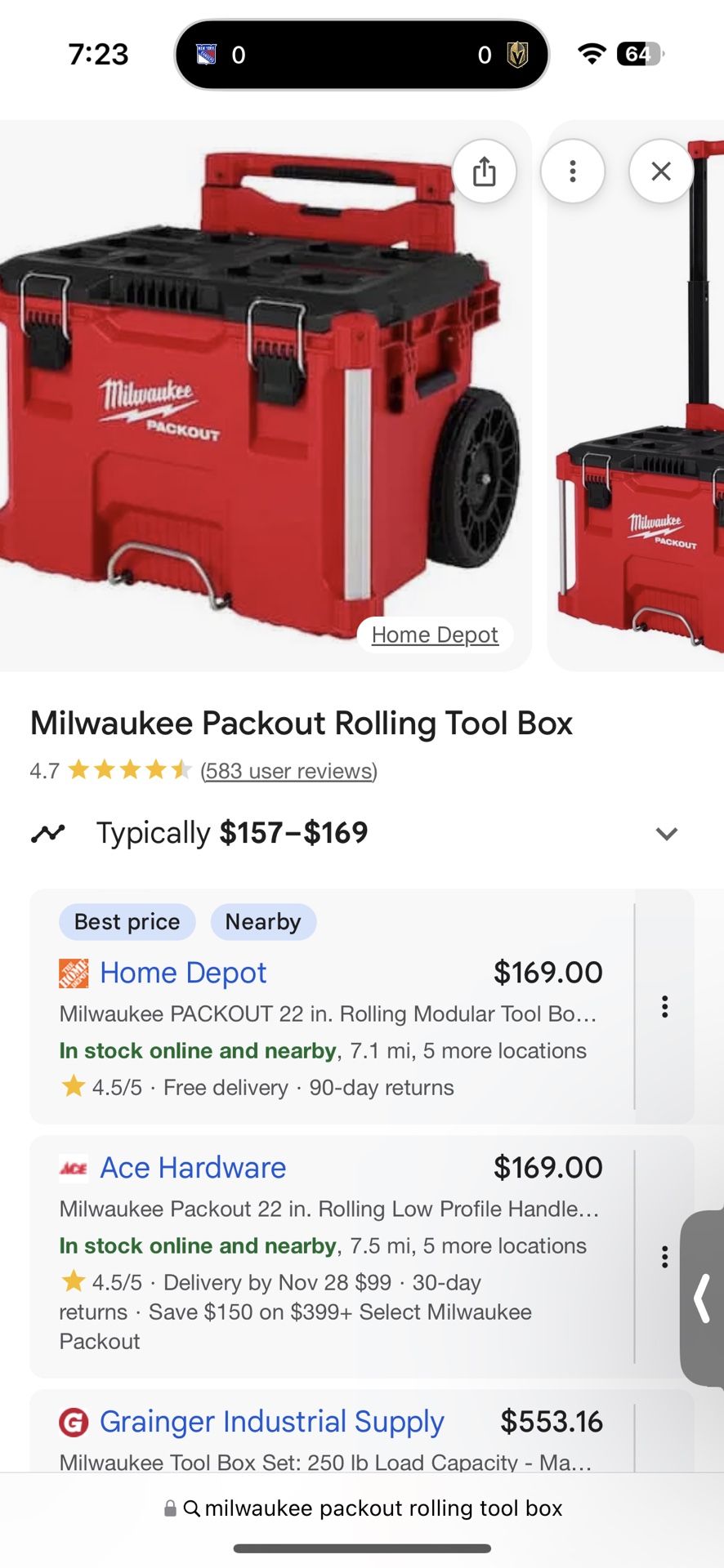Milwaukee Pack out Rolling Tool Box