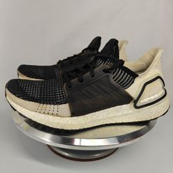 Size 9.5 Adidas Ultraboost 19 'Black Linen' running shoe