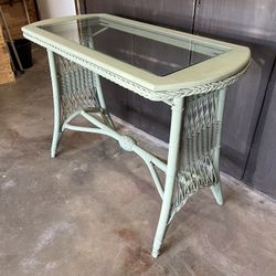 Wicker Console Table