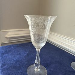 Tiffian Franciscan Cherokee Rose Water Goblet 