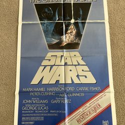 STAR WARS ORIGINAL RE-RELEASE 1982 REVENGE OF THE JEDI BANNER NSS R820106 POSTER