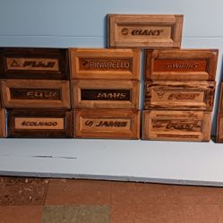 Bicycle Brands wooden signs frames