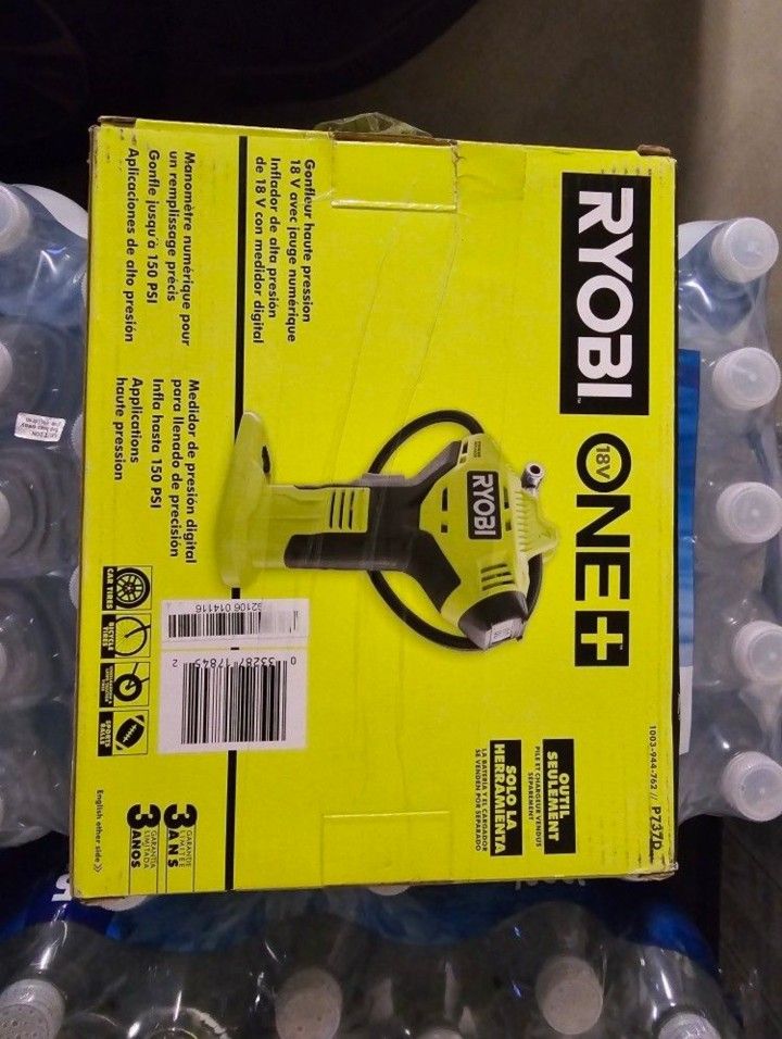 Ryobi One+ 18V Cordless High Pressure Inflator w/ Digital Gauge (Tool Only; P737D)