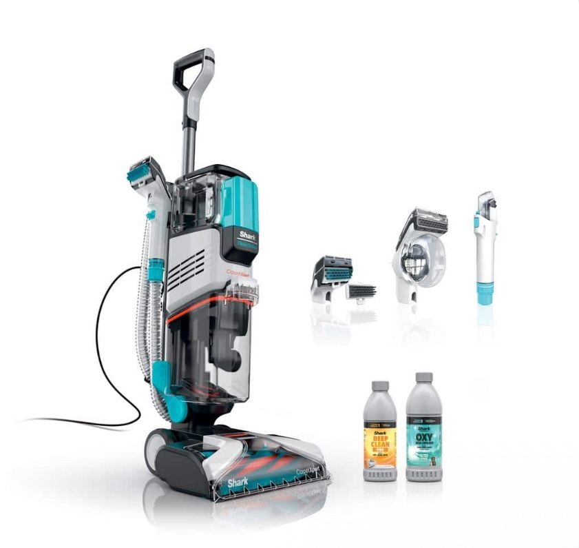 Shark CarpetXpert Upright Deep Carpet Cleaner Corded with StainStriker and Shampooer for Pets in Gray