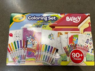 BRAND NEW Crayola Bluey Coloring Set (90+ Pieces!)