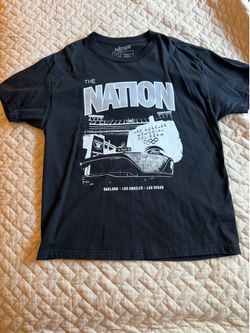 Rare The Nation Raiders Heavyweight T-Shirt XL Black Oakland LA Las Vegas Stadiums