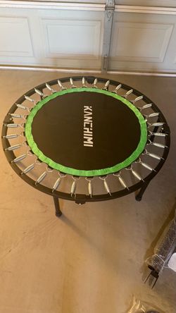 Trampoline with hand bar