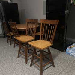 Wooden Bar Stools (2)