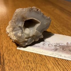 Geode Agate And Cave Of Crystals / Paperweight / Natures Finest - Display