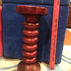 Red candle holder