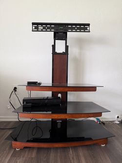 3-Tier Glass TV Stand with Mount