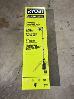 RYOBI Hybrid Tri-Power Tripod Light, Work Light