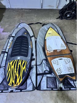 2 Wakesurf Boards + Double Board Travel Bag – Liquid Force & Ronix – $1,000 OBO