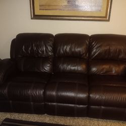 Leather sofa and Recliners Good Condition .