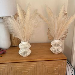 CB2 Crème Vases and Florals
