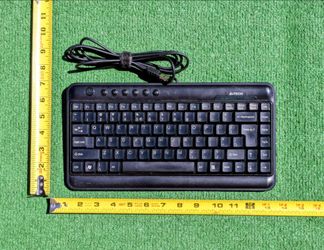 A4Tech KL-5USB Classic Wired (QWERTY) Compact 12.5 x 6.5" Keyboard Tested GUC