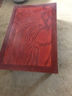 Heavy duty plastic table you use with no chairs.