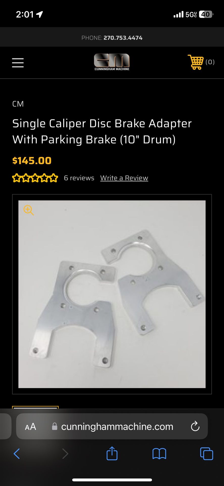 Disc Brake Conversion Kit. 