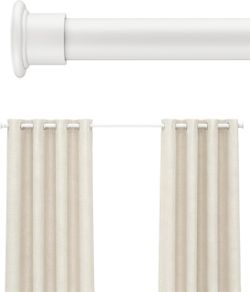 Secure Tension Curtain Rod by EZFurni, 35-76 in, Spring Loaded Curtain Rod 0022