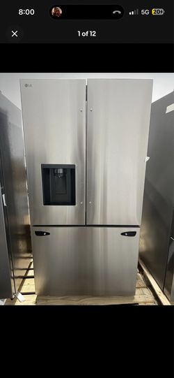 LG LCFC26XSS 26 Cu Ft Counter Depth French Door Refrigerator Stainless Steel