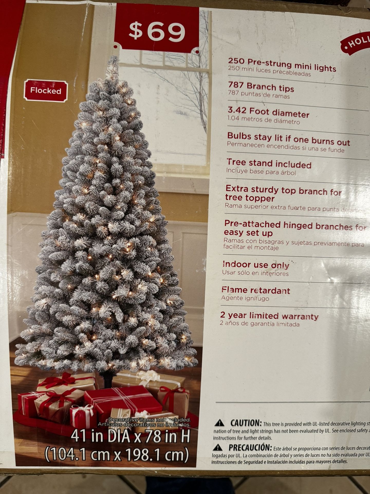 6.5 FT Flocked Christmas Tree