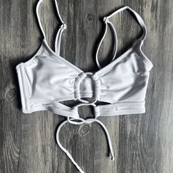 Wild Fable White Bikini Top SZ XXS Bikini Crisscross Key Hole White Bikini Top