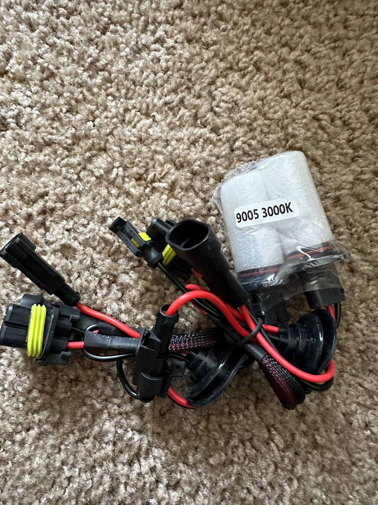 9005 3k 3000K Yellow Color HID Bulbs Only No Ballast