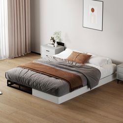 FULL SIZE BOX Spring Heavy Duty Metal Mattress Foundation with Fabric Cover, Easy Assembly