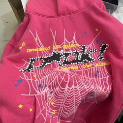 Pink sp5der hoodie