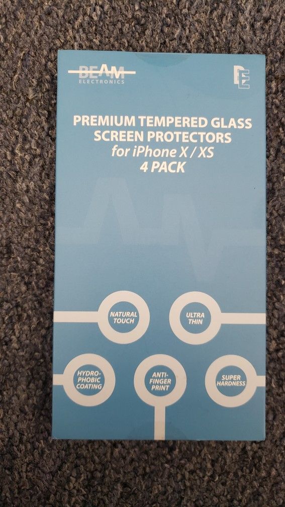 Premium Tempered Glass Screen Protectors For IPhone X / XS 4pack