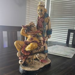 1960s-1970s Antique clown statue
