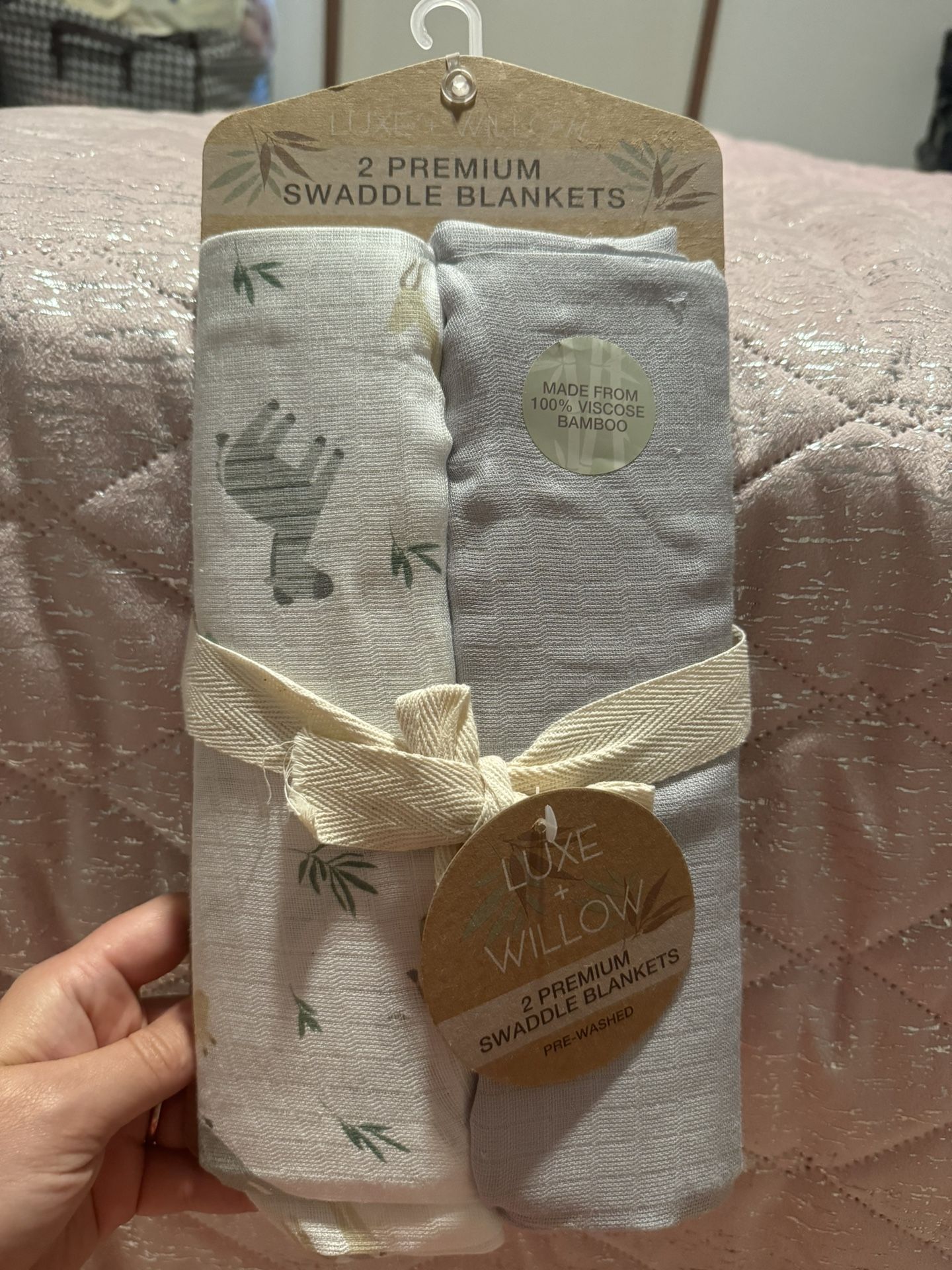 New 2 Premium Swaddle Blanket Luxe & Willow 