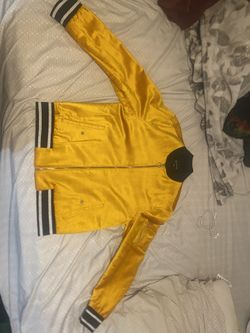 International Concepts Yellow Satin Bomber Jacket