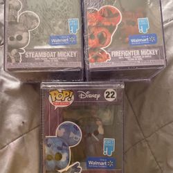 3 Mickey Funko Pops