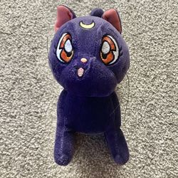 Sailor Moon Anime Luna Plush Toy Purple Cat Stuffed Animal Toei Animation