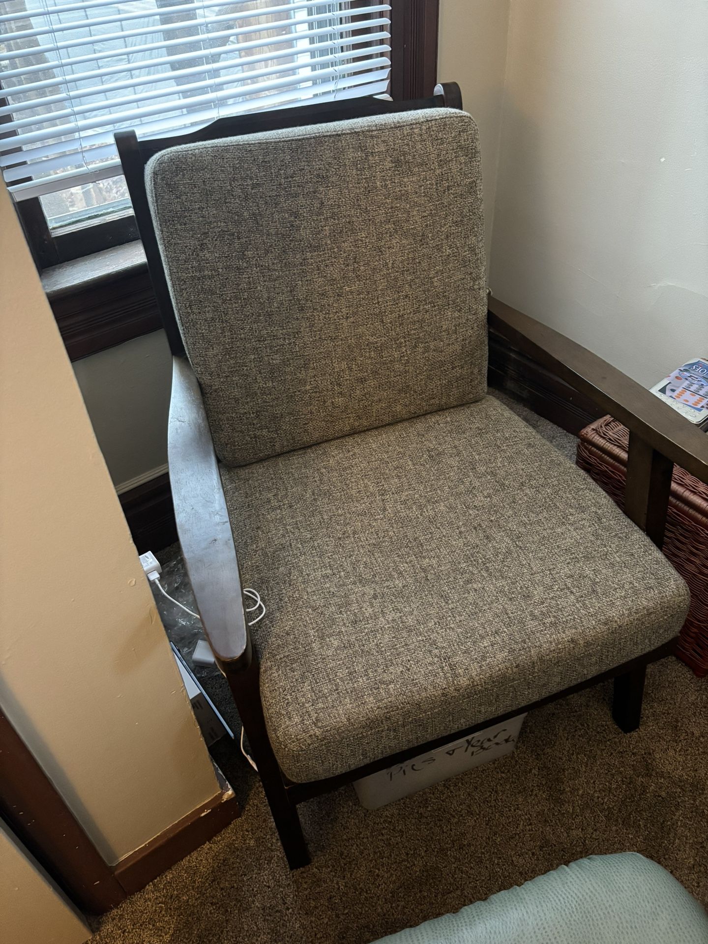Pair of chairs mid century modern style