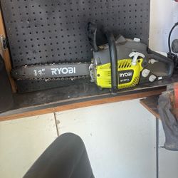 Ryobi 14 inch RY3714 used one time chainsaw