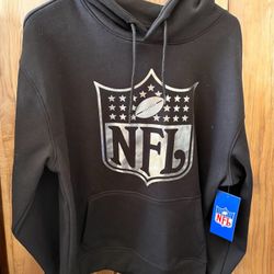 BRAND NEW official NFL Shield Logo Black Pullover Hoodie from New Era