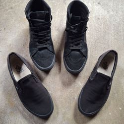 Vans high top and low