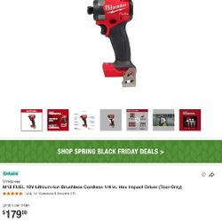 Milwaukee Fuel 1/4 HEX Impact Driver 