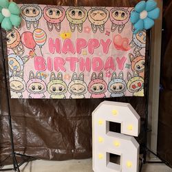 Labubu banner & number 6