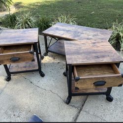 Table Trio Coffee Table, and 2 End Tables