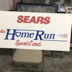 Sears Retail Store Baseball Cards Department Sign