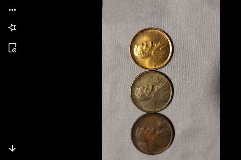 3 Uncirculated 1909 Wheat Pennies