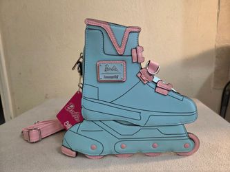 BRAND NEW with tags Loungefly: Barbie Crossbody Roller Skate Bag (thicker wheels rotate)