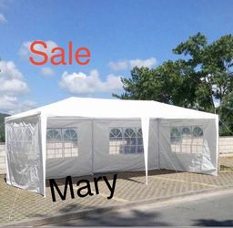 10x20 White Outdoor Party Canopy Tent with walls